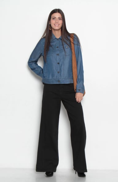 CHAQUETA TENCEL ABOTONADA EN DELANTERO Y BOLSILLOS - 5
