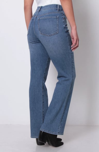 JEANS MUJER RECTO TIRO ALTO PRETINA BASICA 1 BOTON - 6