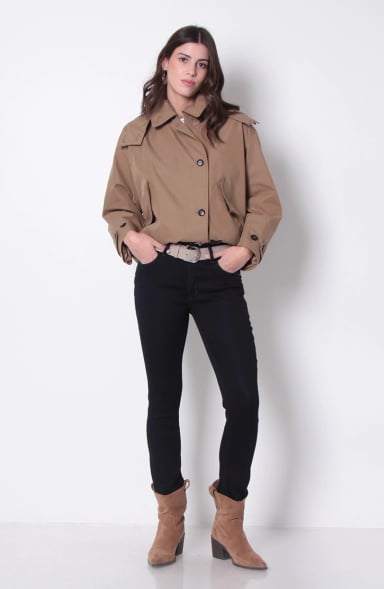 JEANS SLIM TIRO ALTO PRETINA MEDIA 2 BOTONES - 4