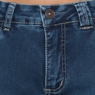 JEANS MUJER WIDE TIRO ALTO PRETINA BASICA 1 BOTON - 2