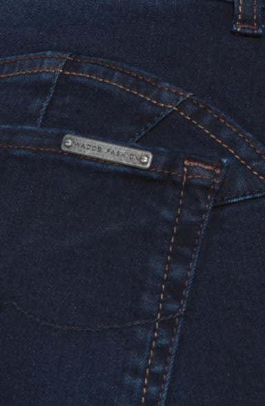JEANS MUJER RECTO TIRO MEDIO PRETINA BASICA UN BOTON - 6