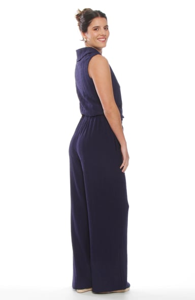 CONJUNTO BLUSA SIN MANGA Y PANTALON WIDE LEG - 5