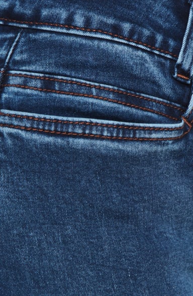 JEANS FLARE TIRO BAJO PRETINA BASICA UN BOTON - 3