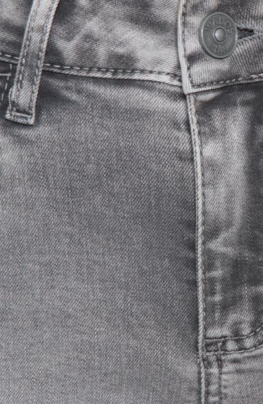 JEANS MUJER RECTO TIRO ALTO  PRETINA BASICA 1 BOTON - 2
