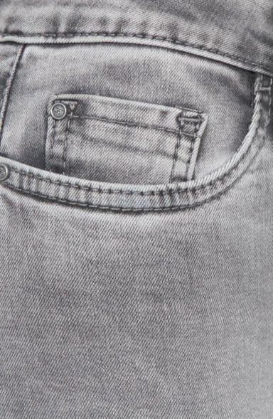 JEANS MUJER RECTO TIRO ALTO  PRETINA BASICA 1 BOTON - 3