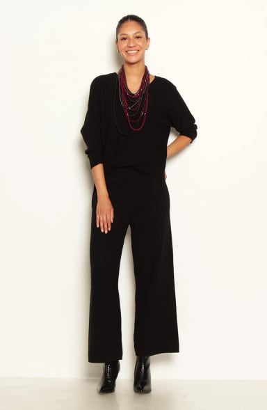 CONJUNTO TEJIDO SWEATER Y PANTALON WIDE LEG - 2