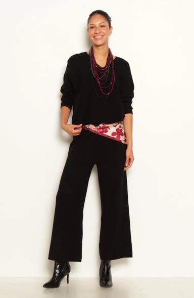 CONJUNTO TEJIDO SWEATER Y PANTALON WIDE LEG - 4