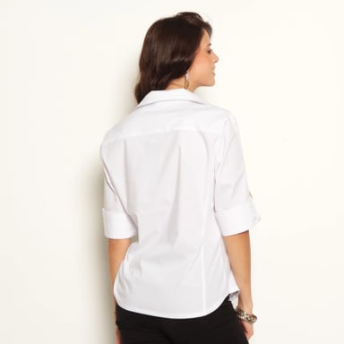BLUSA MANGA 3/4  ABOTONADA EN EL DELANTERO - 6