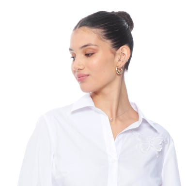 BLUSA MANGA 3/4 ABOTONADA EN DELANTERO CON RIB EN COSTADO - 2