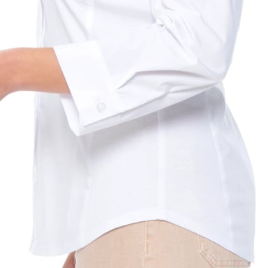 BLUSA MANGA 3/4 ABOTONADA EN DELANTERO CON RIB EN COSTADO - 4
