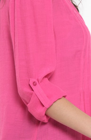 BLUSA MANGA LARGA ESCOTE V ABOTONADA EN DELANTERO - 4