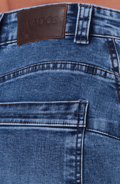 JEANS MUJER CARGO RECTO TIRO ALTO PRETINA UN BOTON - 5