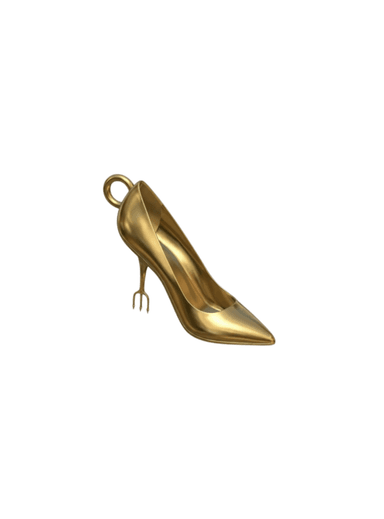LLAVERO ZAPATO DORADO EL DIABLO VISTE A LA MODA - 1