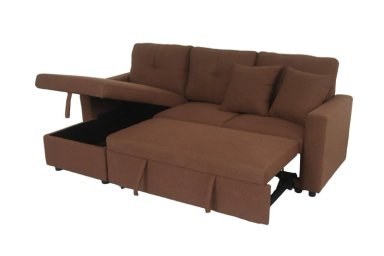 SECCIONAL VARESE MULTI-FUNCIONAL TELA CHOCOLATE - 4