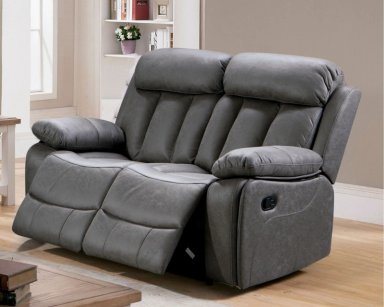 SOFA RECLINABLE BRESCIA ELITE 2 CUERPOS GRIS - 1