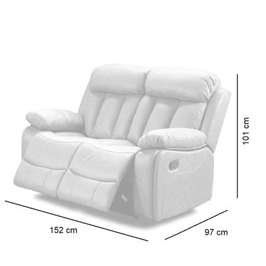 SOFA RECLINABLE BRESCIA ELITE 2 CUERPOS GRIS - 4