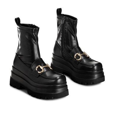 BOTIN NEGRO CASUAL MUJER WEIDE CZY578 - 4