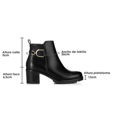 BOTIN NEGRO CASUAL MUJER WEIDE QBM05 - 7