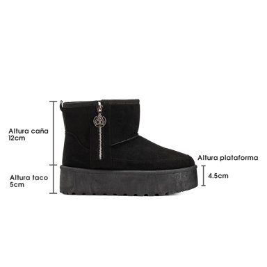 BOTIN NEGRO CASUAL MUJER WEIDE LT121 - 7