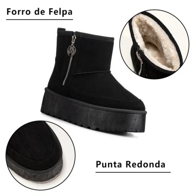 BOTIN NEGRO CASUAL MUJER WEIDE LT121 - 8