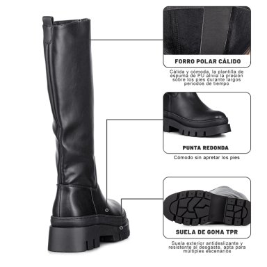 BOTAS LARGAS CASUAL PLATAFORMA VINTAGE MUJER WEIDE HX510 - 9