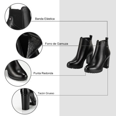 BOTIN NEGRO CASUAL MUJER WEIDE QBM06 - 8