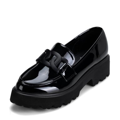 MOCASIN PU ACHAROLADO PLATAFORMA NEGRO CASUAL MUJER WEIDE QIU288 - 1