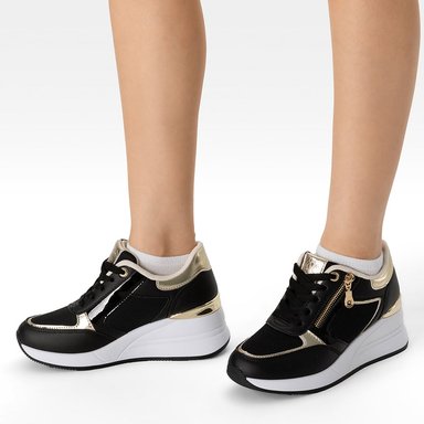 ZAPATILLA DEPORTIVA TACO CUÑA MALLA MUJER WEIDE JLL60 - 2