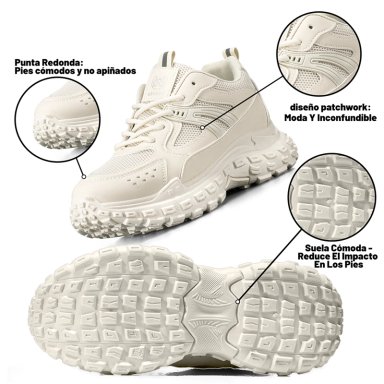 ZAPATILLAS BEIGE CASUAL MUJER WEIDE SL03 - 6