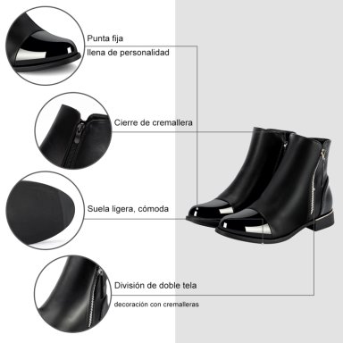 BOTIN NEGRO CASUAL MUJER WEIDE ZS50 - 9