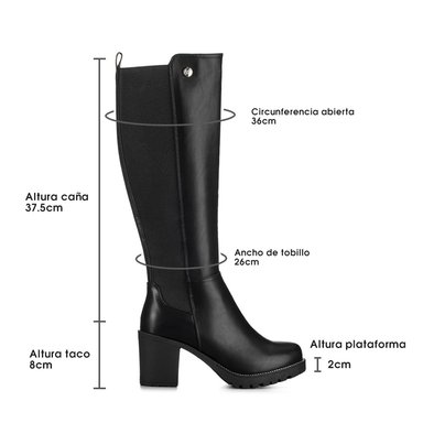 BOTA NEGRO CASUAL MUJER WEIDE ZS53 - 6