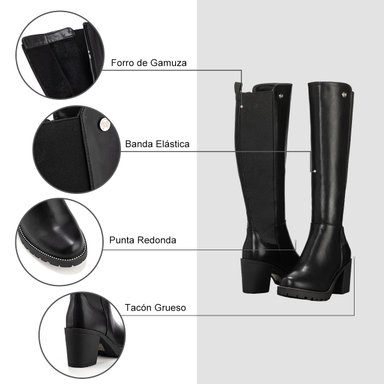 BOTA NEGRO CASUAL MUJER WEIDE ZS53 - 7