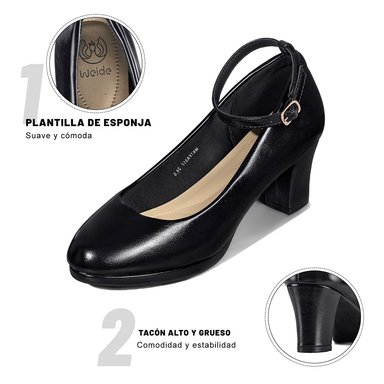 ZAPATOS TACO MODA FORMAL HEBILLA MUJER WEIDE TFA317 - 7