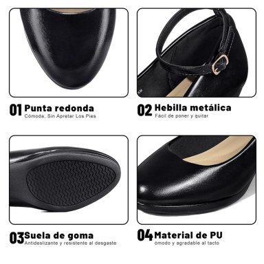 ZAPATOS TACO MODA FORMAL HEBILLA MUJER WEIDE TFA317 - 8