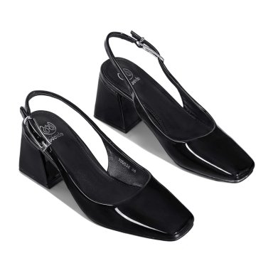 ZAPATO TACO TALON ABIERTO SIMIL CHAROL  MUJER WEIDE YOU538 - 5