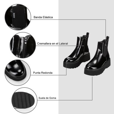 BOTIN NEGRO CASUAL MUJER WEIDE ZS38 - 7