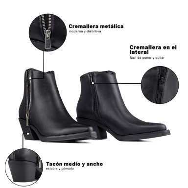 BOTIN TACO MUJER CASUAL PU WEIDE CZY651 - 10