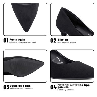 ZAPATO TACO ALTO MUJER FORMAL PU WEIDE GH185 - 9