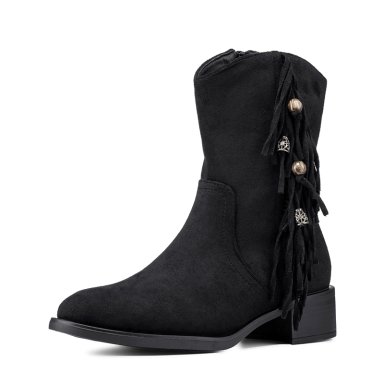 BOTIN TACO MUJER CASUAL PU TEXTIL WEIDE DH91 - 3