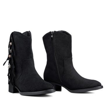 BOTIN TACO MUJER CASUAL PU TEXTIL WEIDE DH91 - 5