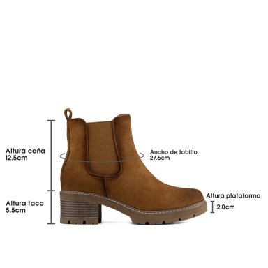 BOTIN TACO MUJER OUTDOOR PU TEXTIL WEIDE ZS81 - 7