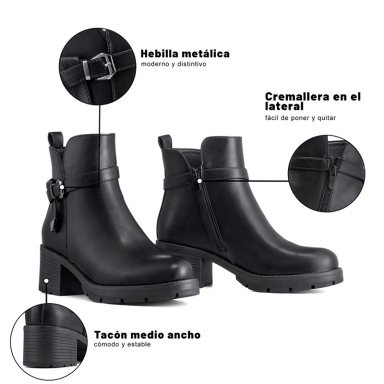 BOTIN TACO MUJER CASUAL PU WEIDE ZS83 - 8