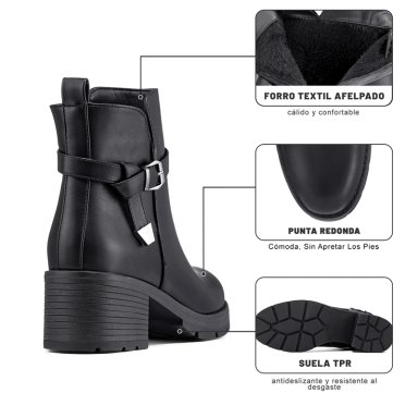 BOTIN TACO MUJER CASUAL PU WEIDE ZS83 - 9