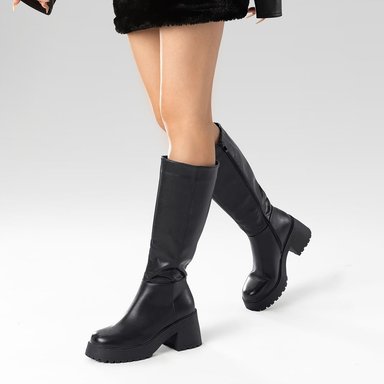 BOTA LARGA MUJER TACON GRUESO VINTAGE ELEGANTE WEIDE CZY602 - 3