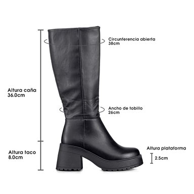 BOTA LARGA MUJER TACON GRUESO VINTAGE ELEGANTE WEIDE CZY602 - 7