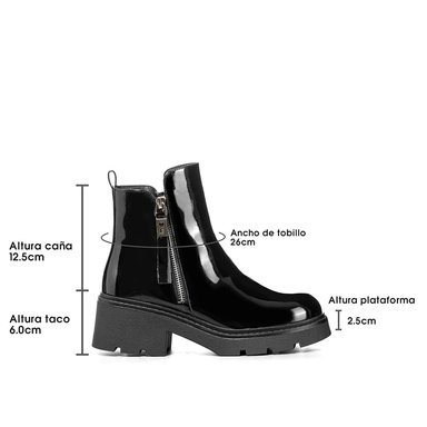 BOTIN CASUAL MUJER PU COMODO VINTAGE WEIDE ZS65B - 7
