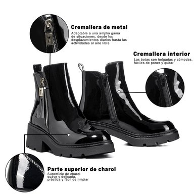 BOTIN CASUAL MUJER PU COMODO VINTAGE WEIDE ZS65B - 8