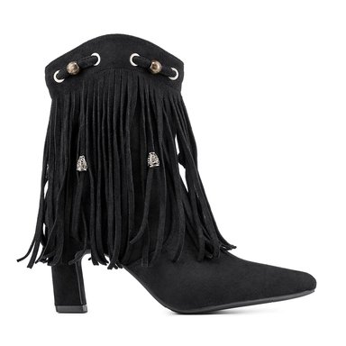 BOTA TACO MUJER CASUAL ESTILO VAQUERO FLECOS WEIDE DH90 - 1
