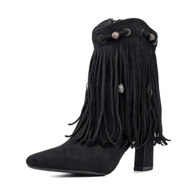 BOTA TACO MUJER CASUAL ESTILO VAQUERO FLECOS WEIDE DH90 - 3