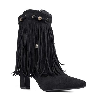 BOTA TACO MUJER CASUAL ESTILO VAQUERO FLECOS WEIDE DH90 - 5